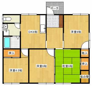 新居浜市船木 一戸建 の間取り画像