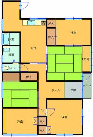 西蓮寺町２丁目貸家 の間取り画像