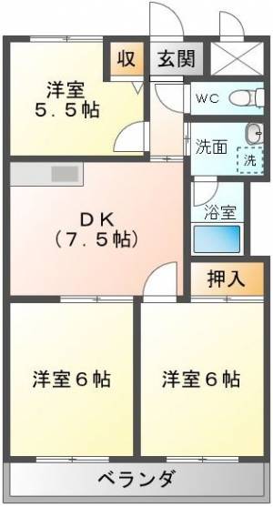 第7水野マンション 324号室の間取り画像