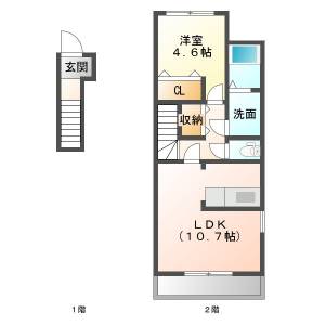 ステラM 203号室の間取り画像