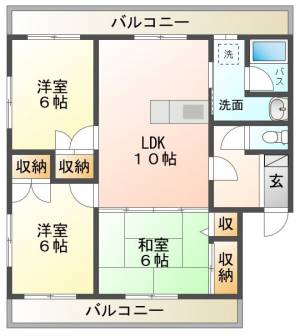 馬淵マンション 201号室の間取り画像