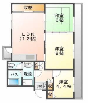 アーバンコート山根 204号の間取り画像