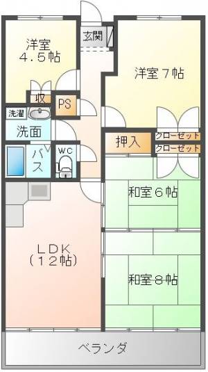 ワールドテラス 173号室の間取り画像