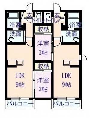 シャーメゾン政枝 103号室の間取り画像