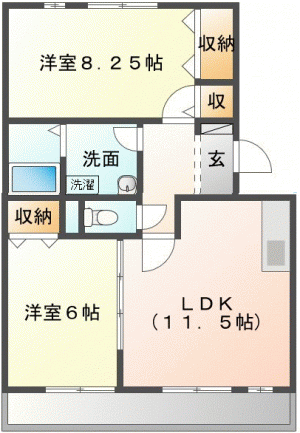 ボナール 302号室の間取り画像