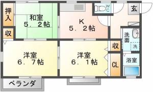 シャーメゾン長崎 102の間取り画像