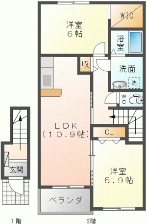 アルカディアpart1 201号室の間取り画像