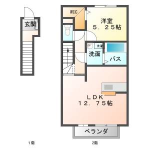 レトワール 202号室の間取り画像