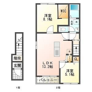 モンテ　ラガッツァ 203号室の間取り画像