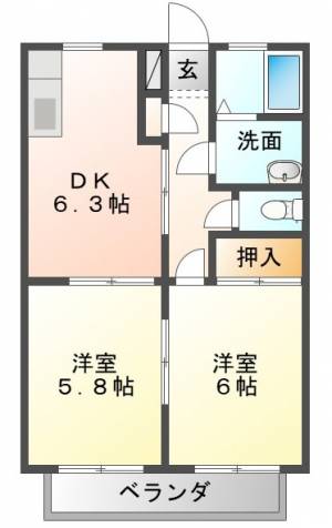 シャーメゾン加藤 C208号室の間取り画像