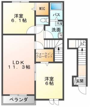 イリーデ・カーサⅡ 205号室の間取り画像