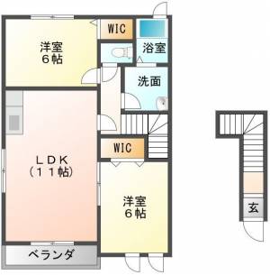 サンリットヴィラⅡ B201の間取り画像