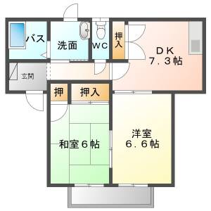 フォーレス横水 203号室の間取り画像