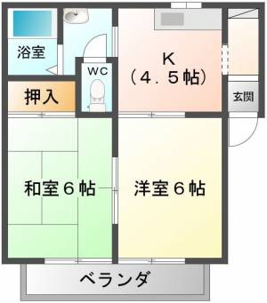 ヴィラ西の土居 101号室の間取り画像