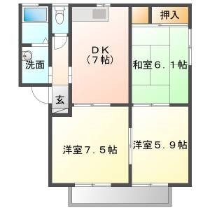 シャーメゾン佐藤 D108号室の間取り画像