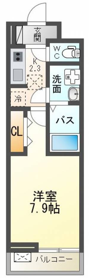 ル・ボヌール新居浜 106号室の間取り画像