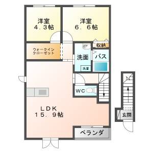 ラ　サリータ 205号室の間取り画像