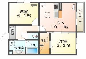 リベルテ上泉 201の間取り画像