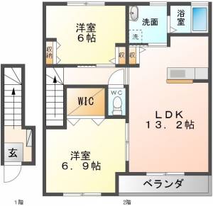 シャーメゾンベーゼ 202の間取り画像