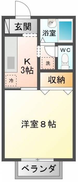 アベニューハタダⅢ 405号室の間取り画像