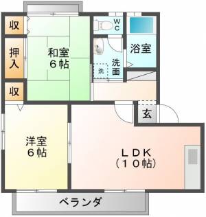 シャーメゾンJINNO 202号室の間取り画像