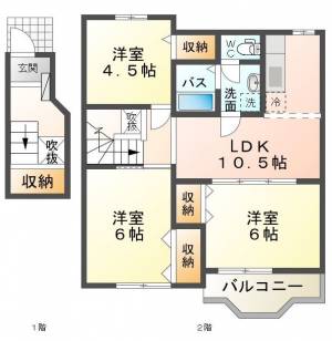 オーク・K 203号室の間取り画像