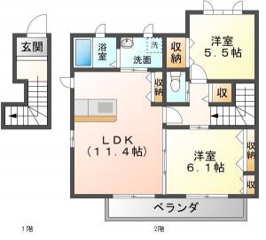 U.T.S.金栄 B205号室の間取り画像