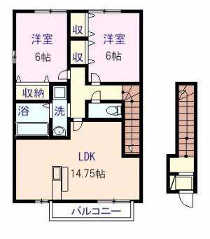 カサベルデ 205号室の間取り画像