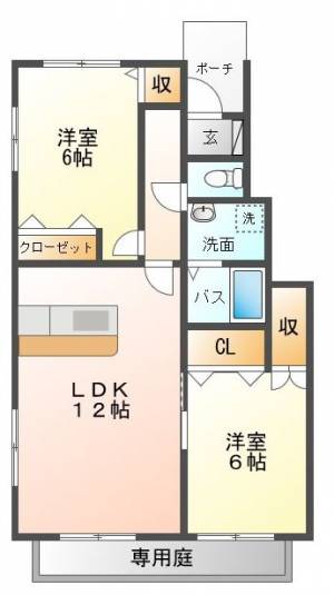 フォブールすみの 102号室の間取り画像