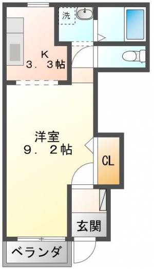 フェリーチェ 102号室の間取り画像