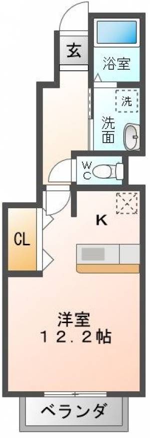 ポートルシパー 206号室の間取り画像