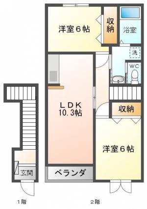 サンリット・オアシスB 202号室の間取り画像