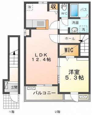 プレフェリートⅠ 201号室の間取り画像