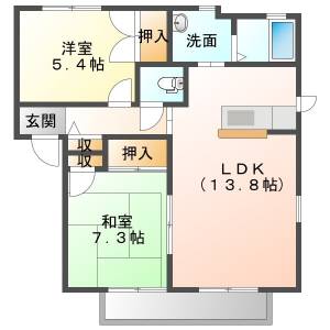 バリュージュ新須賀Ⅱ 101の間取り画像