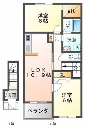 カルムA 202の間取り画像