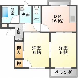 ファミール繁本 B206号室の間取り画像