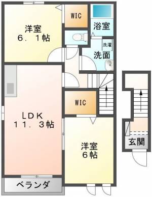 メゾン・ド・ジューホⅡ　A 201号室の間取り画像