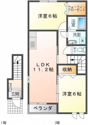 ファイブ　アンジュ 206号室の間取り画像