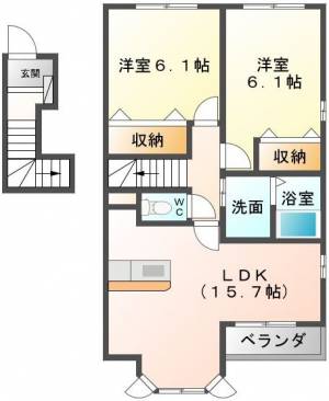 フィオーレ政枝 C201の間取り画像