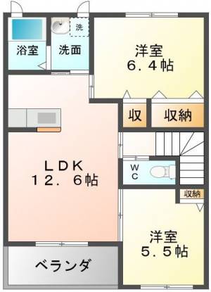 シャーメゾンアンソレイユ 202号の間取り画像