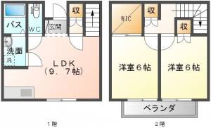 サンパティークⅠ・Ⅱ・Ⅲ 301号室の間取り画像