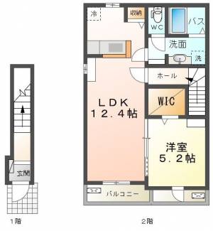 ミルトフィデールA 201号室の間取り画像