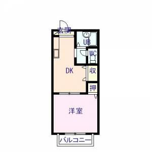 ディアス住吉 203号室の間取り画像