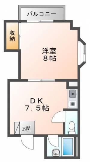 絵夢CABINET F号室の間取り画像