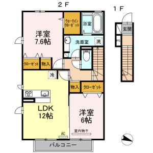 Lilac A201号室の間取り画像