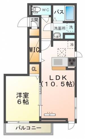 アサヒパレス久保田 A302の間取り画像