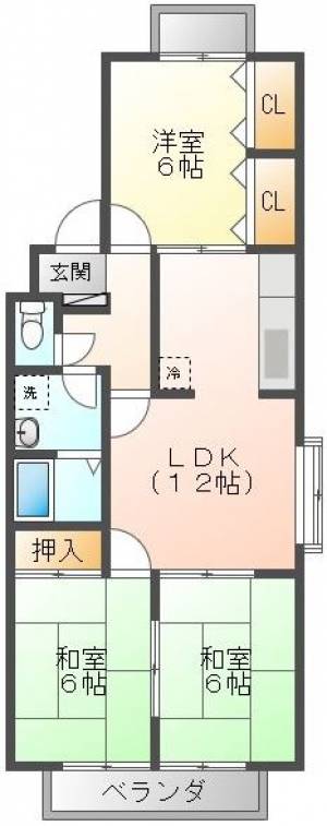 レーベンハイムⅡ 103号室の間取り画像