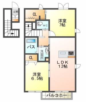 シャーメゾンことぶき 202号の間取り画像