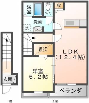 グレースカーサ 201号室の間取り画像