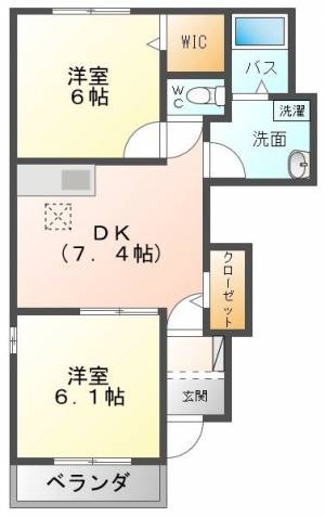 イリーデ・カーサⅡ 103号室の間取り画像